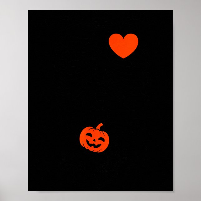 Affiche I Love My Little Pumpkin Halloween Pregnancy Revea (Devant)