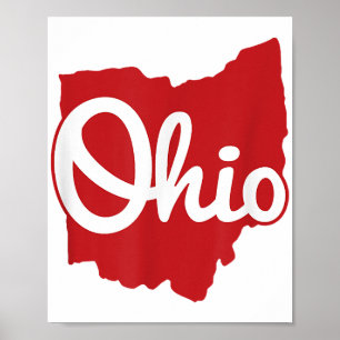 Affiche I love My Ohio Home Script Ohio