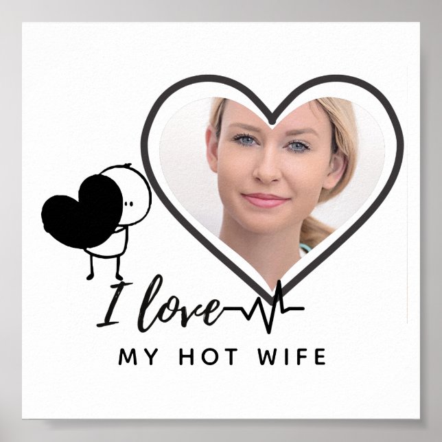 Affiche I Love My WIFE - Meilleur ami PHOTO personnalisée (Devant)