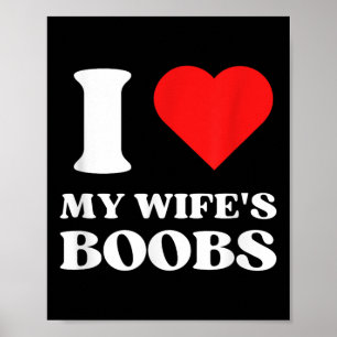 Affiche I Love My Wifes S Y2k Esthétique Coeur Rouge