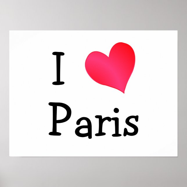 Affiche I Love Paris (Devant)