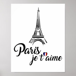 Affiche I Love Paris Je t'aime
