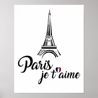 Affiche I Love Paris Je t'aime