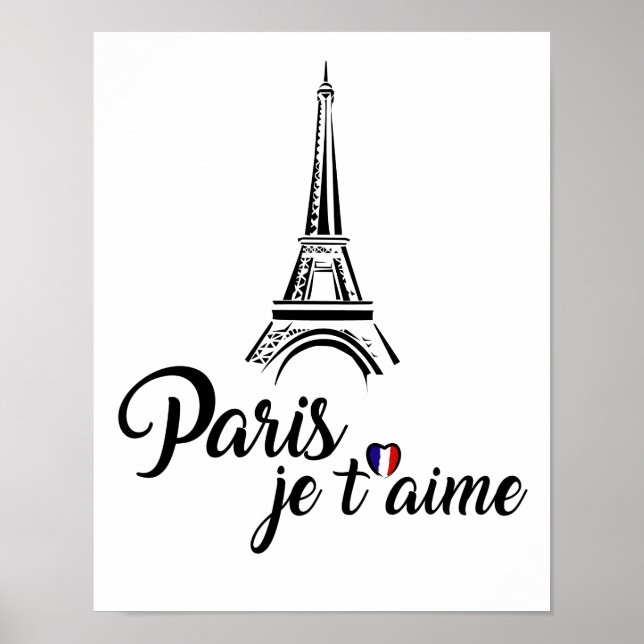 Affiche I Love Paris Je t'aime (Devant)