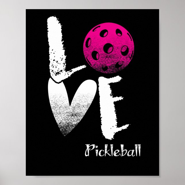 Affiche I Love Pickleball T-Shirt Funny Pickle Ball (Devant)