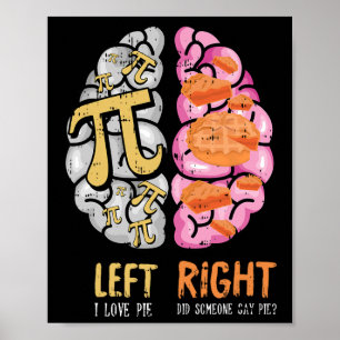 Affiche I Love Pie Pi Day Funny Math Symboles Professeur S