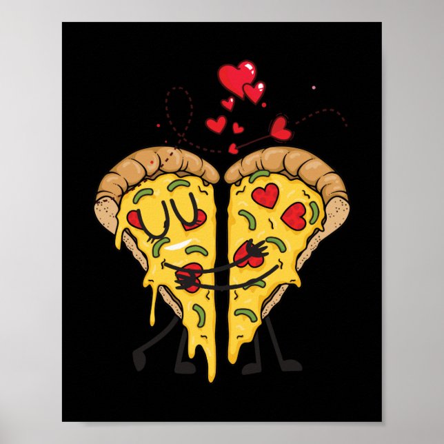 Affiche I Love Pizza Fun Fast Food (Devant)