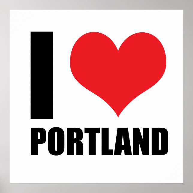 Affiche I love Portland (Devant)
