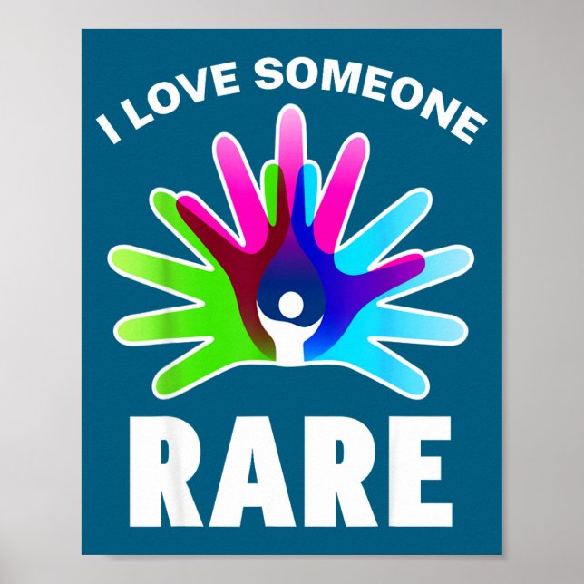 Affiche I Love Rare Disease Awareness Shirt - Rare Disease (Devant)