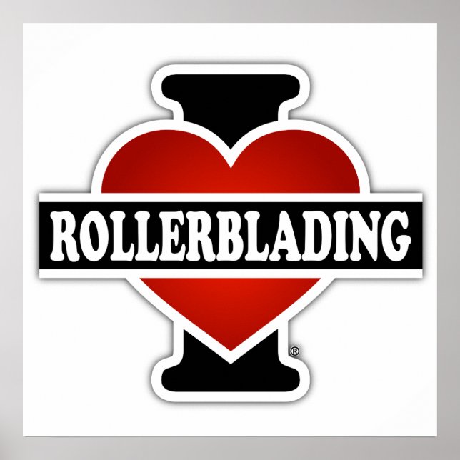 Affiche I Love Rollerblading (Devant)