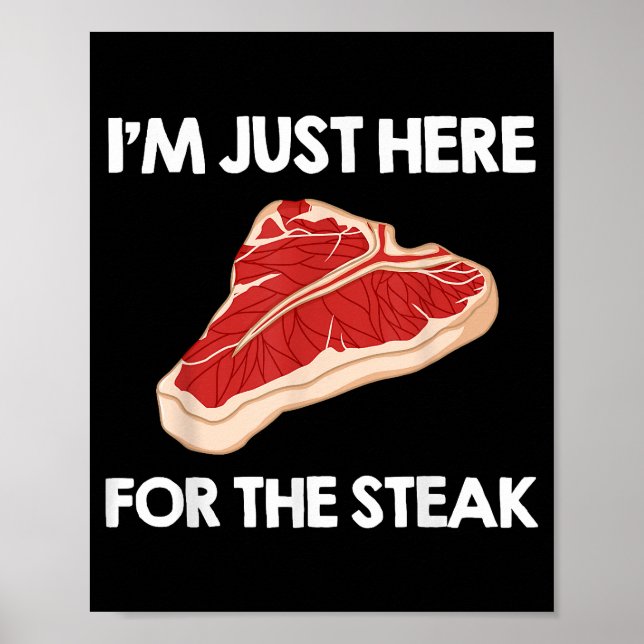 Affiche I Love Steak Cadeau Ribeye House (Devant)