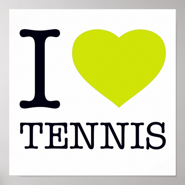 AFFICHE I LOVE TENNIS (Devant)