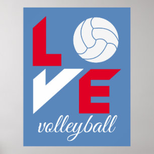 Affiche I Love volleyball