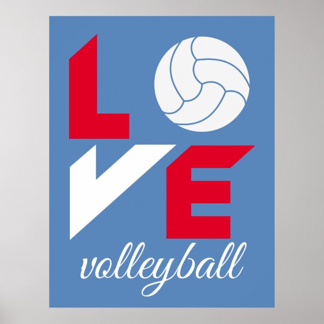 Affiche I Love volleyball (Devant)