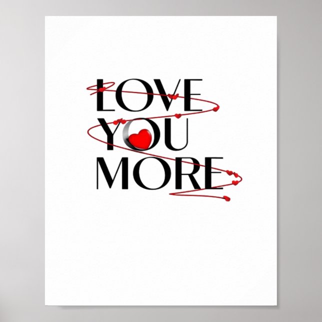 Affiche I Love You I Love You More Joyful Heartfelt Style  (Devant)