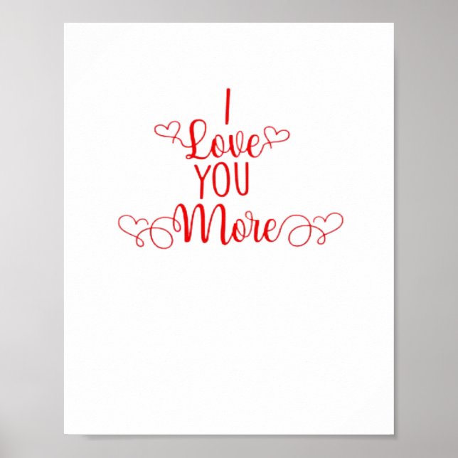 Affiche I Love You More Minimal Romantic Style  (Devant)