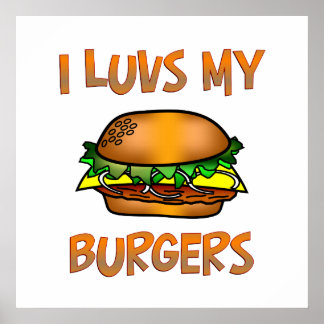 Affiche I Luvs Burgers