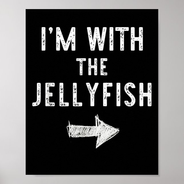 Affiche I’m With The Jellyfish Halloween Couple Costume Je (Devant)