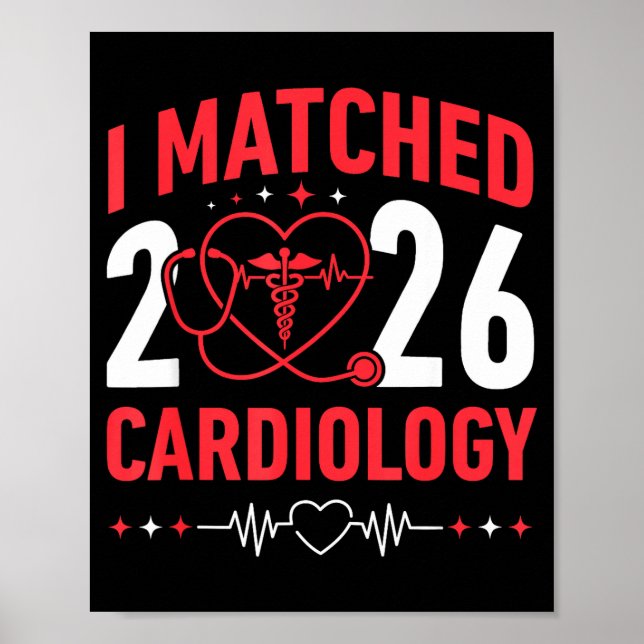 Affiche I Matched Cardiology Match Day 2026 Residency Resi (Devant)