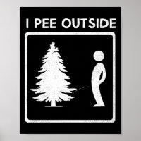 I Pee Outside Camping Humour Garçon Signé Tee Camp