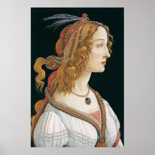 Affiche I Portrait d'une dame de Sandro Botticelli (1480)