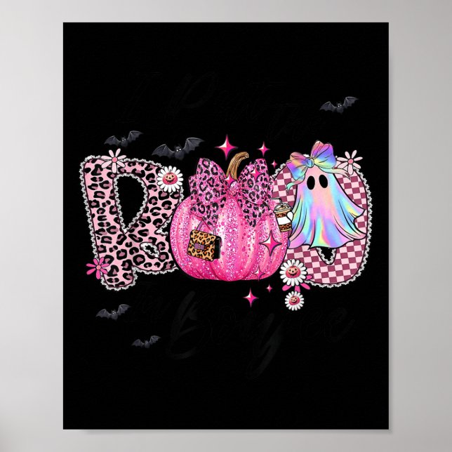 Affiche I Put The Boo In Boujee Funny Leopard Boujie Ghost (Devant)