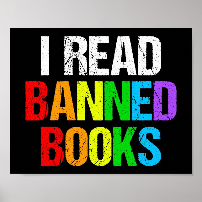 Affiche I Read Banned Books Rainbow (Devant)