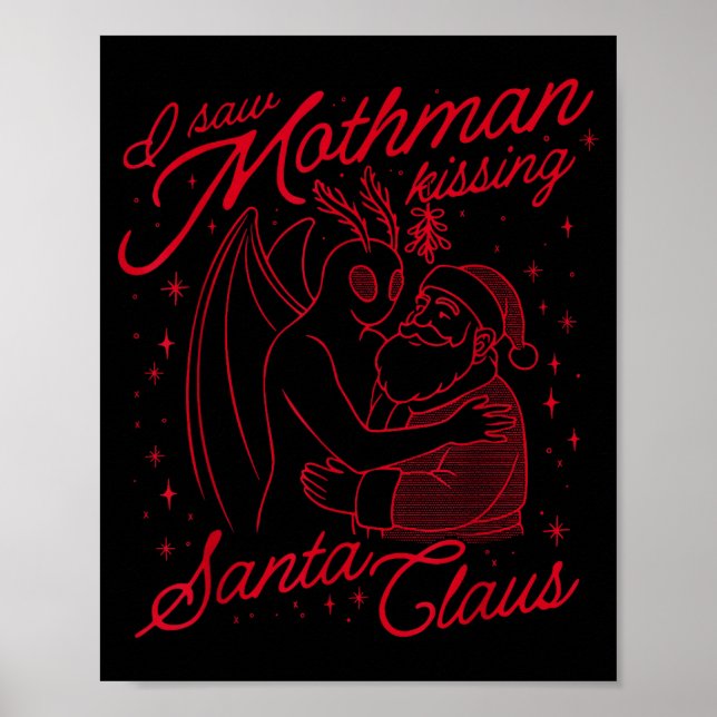 Affiche I Saw Mothman Kissing Santa Claus  (Devant)