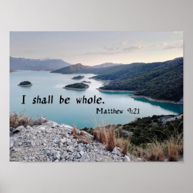 Affiche I Shall Be Whole - Bible Verse Art (Devant)