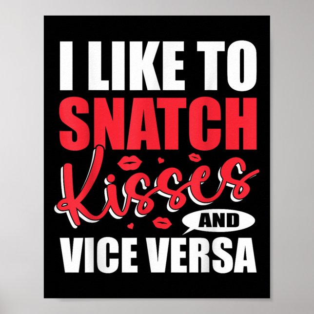 Affiche I Snatation Kisses &amp; Vice Versa Funny Adulte S (Devant)