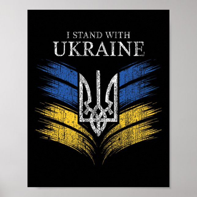 Affiche I Stand With Ukraine Show Support With This Ukrain (Devant)