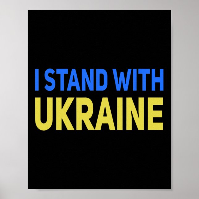 Affiche I Stand With Ukraine Support Peace And Save Ukrain (Devant)