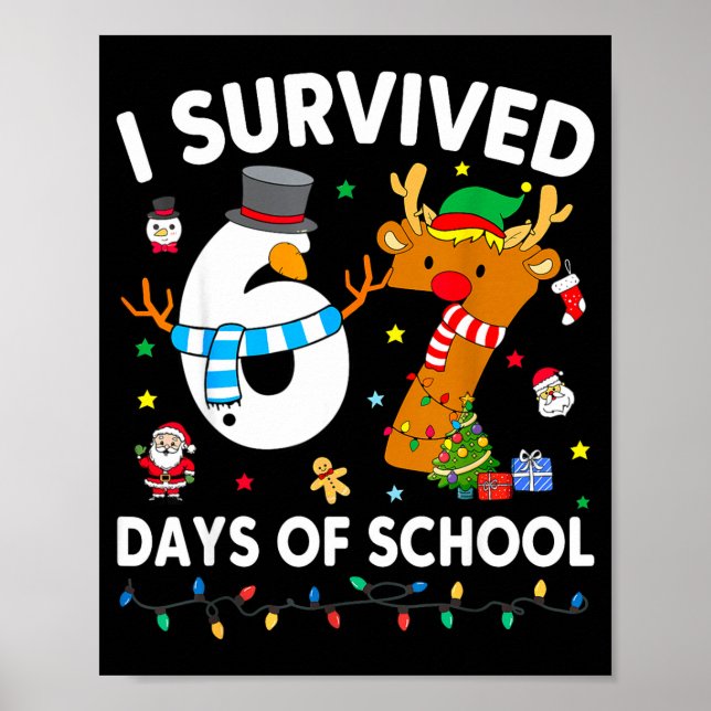 Affiche I Survived 67 Days Of School Funny Meme Six Seven  (Devant)