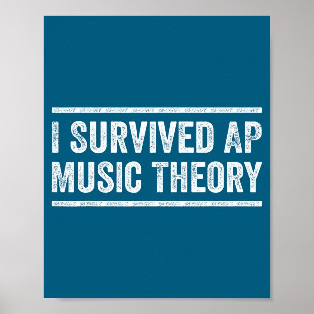 Affiche I Survived Ap Music Theory Funny Ap Examination Qu (Devant)