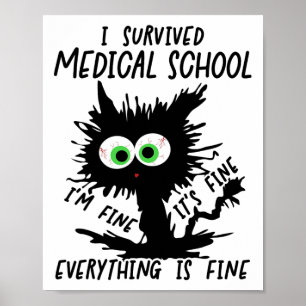 Affiche I Survived Med School Graduation 2025