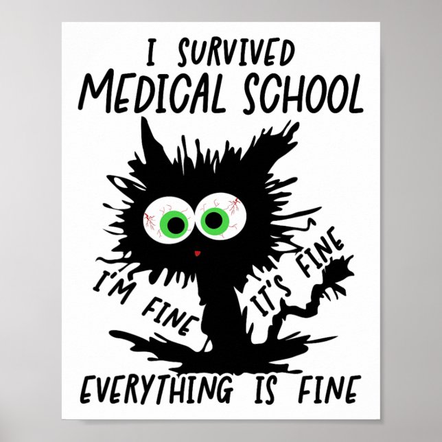 Affiche I Survived Med School Graduation 2025 (Devant)