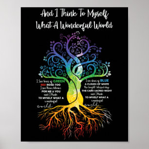 Affiche I Think To Myself What A Wonderful World Hippie