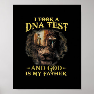 Affiche I Took A DNA Test and God Is My Father lover goder