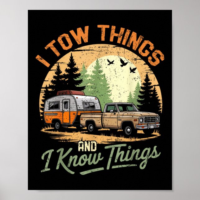 Affiche I Tow Things And I Know Things Funny Hiking Father (Devant)