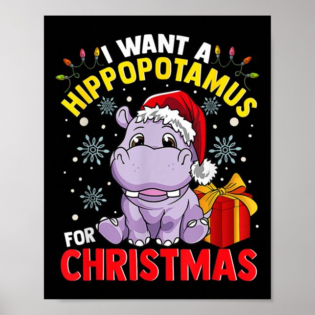 Affiche I Want A Hippopotamus For Christmas  (Devant)