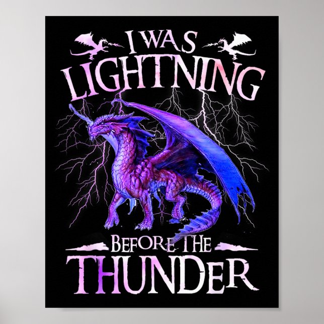 Affiche I Was Lightning Before The Thunder Dragons Lover M (Devant)