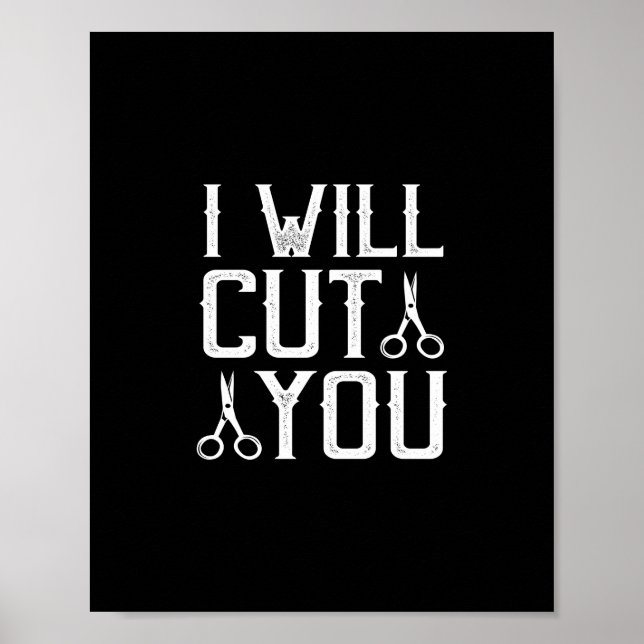 Affiche i will cut you (Devant)