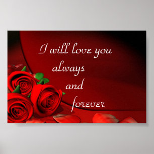 Affiche I will Love you always and forever