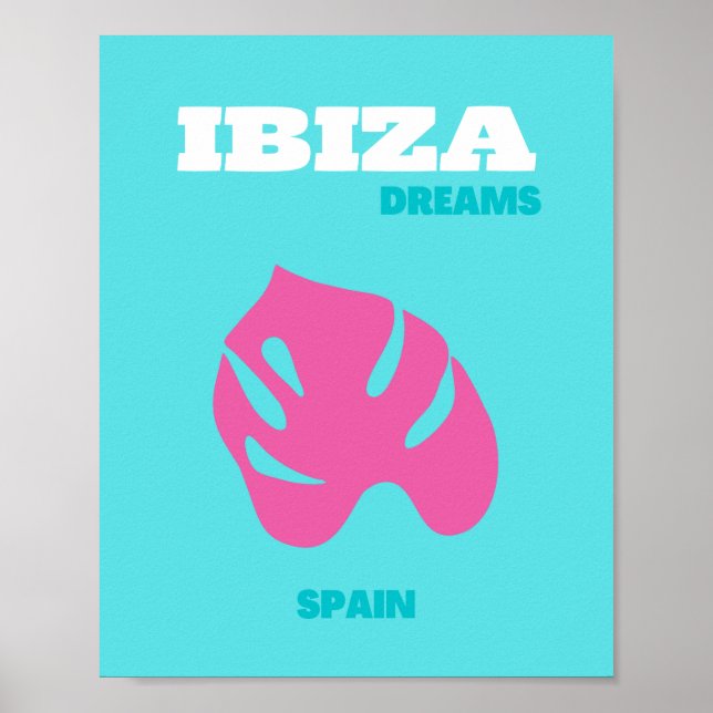 Affiche Ibiza, Espagne, Art Voyage, Preppy Room (Devant)