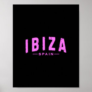 Affiche Ibiza Espagne Îles Baléares Vacances Été Plage