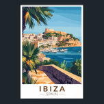 Affiche Ibiza Espagne Illustration Voyage Art Vintage<br><div class="desc">Ibiza design de déplacement vectoriel rétro. Ibiza est l'une des îles Baléares,  un archipel d'Espagne en Méditerranée.</div>