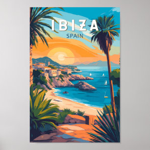 Affiche Ibiza Espagne Travel Art Vintage