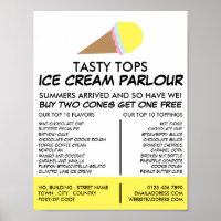 Ice Cream Cone, Ice Cream Parlor Publicité