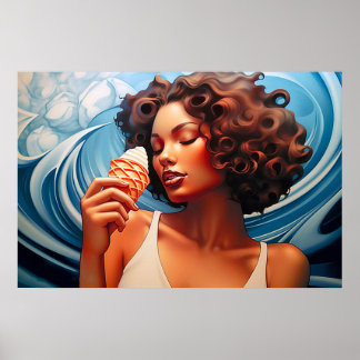 Affiche Ice Cream Dream airbrush art