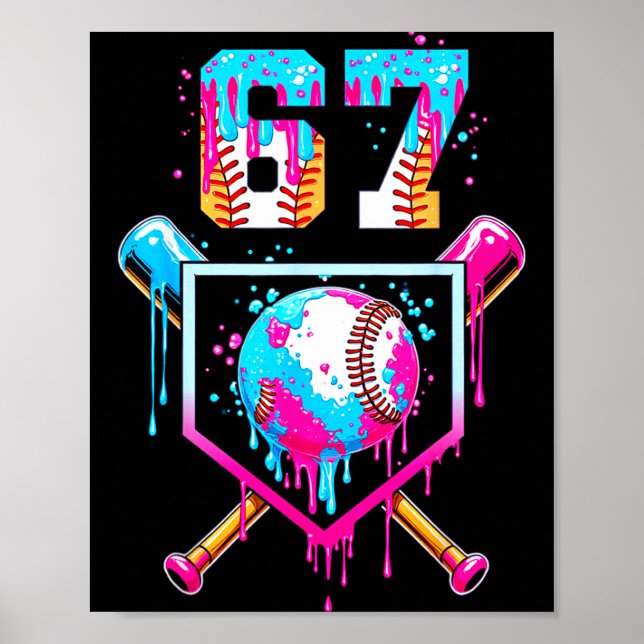 Affiche Ice Cream Dripng Boys Baseball Drip Fun 6 7 Six Se (Devant)